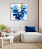 "A River Runs Through Abstract" Canvas Art Print Abstract Jess King Artist A-river-runs-through-framed-insitu