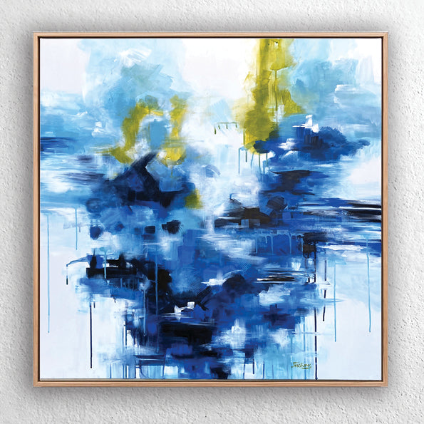 "A River Runs Through Abstract" Canvas Art Print Abstract Jess King Artist A_river_runs_through_framed_c946c007-d916-4903-b083-5bdfa400b716