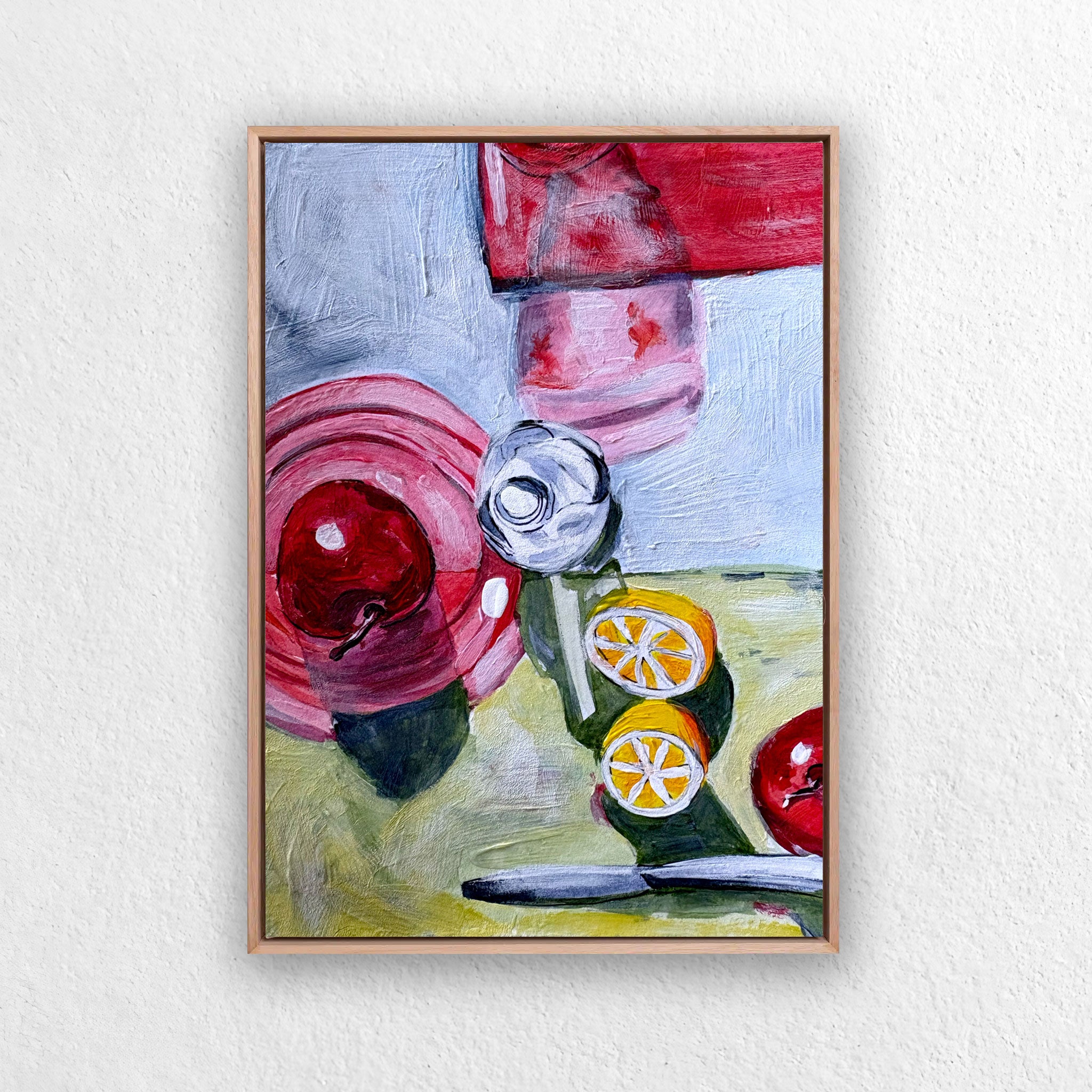 "Apple Lemon Still Life" Art Print
