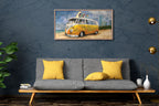 "Aussie 1 Kombi Van Yellow" Art Print