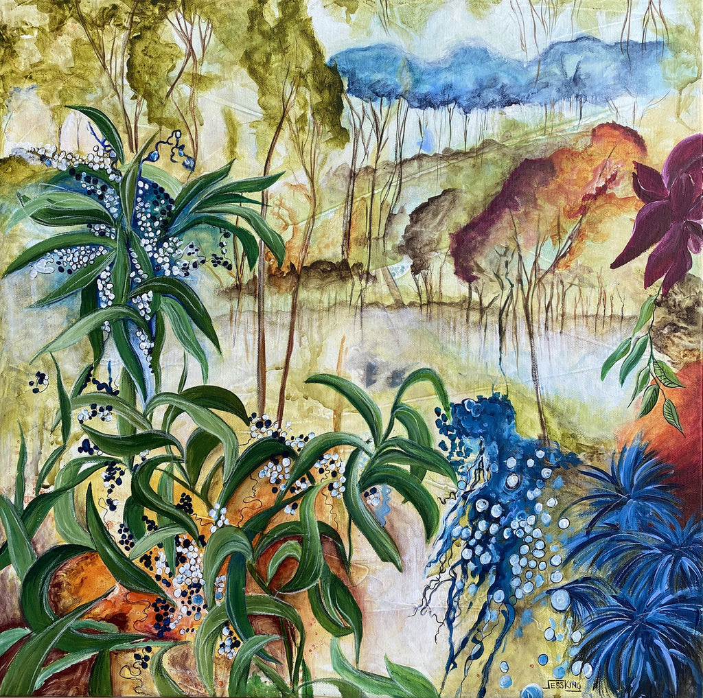 "Aussie Bush 3 Abstract" Art Print