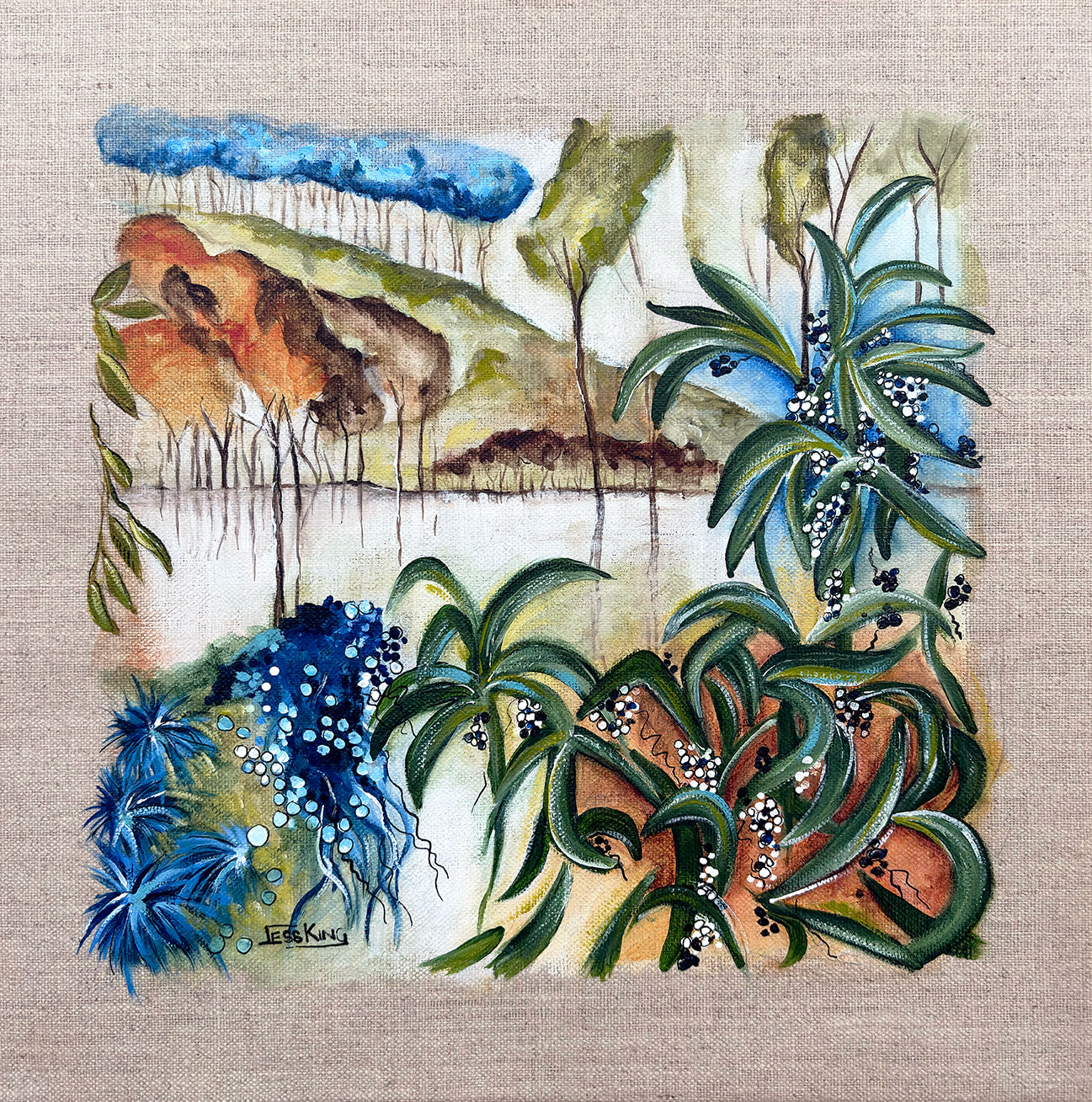 Aussie Bush Beauties Landscape Painting