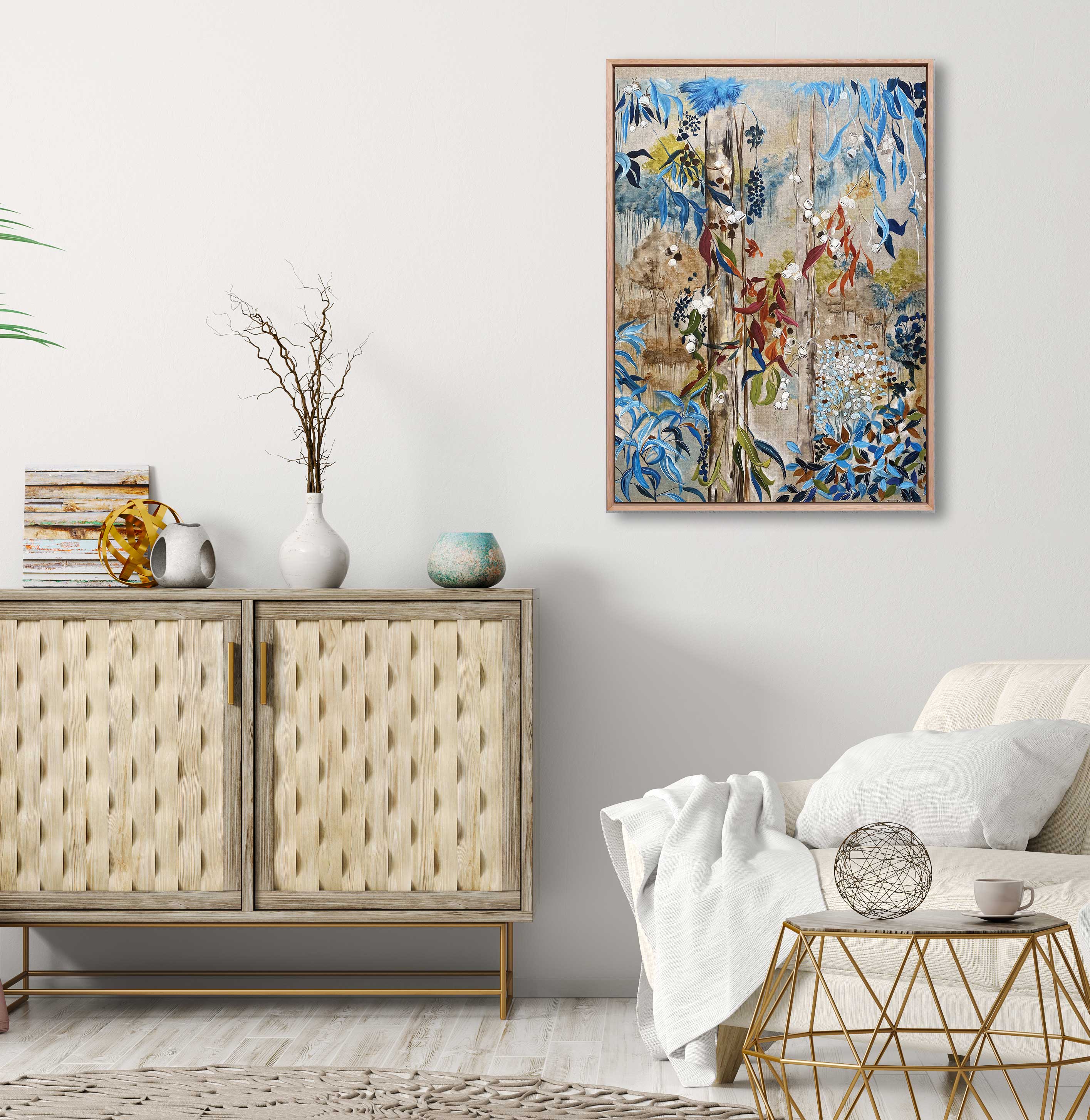 "Aussie Bush Blue Landscape" Art Print