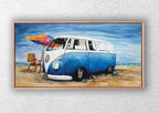"Aussie 2 Kombi Van Blue" Art Print