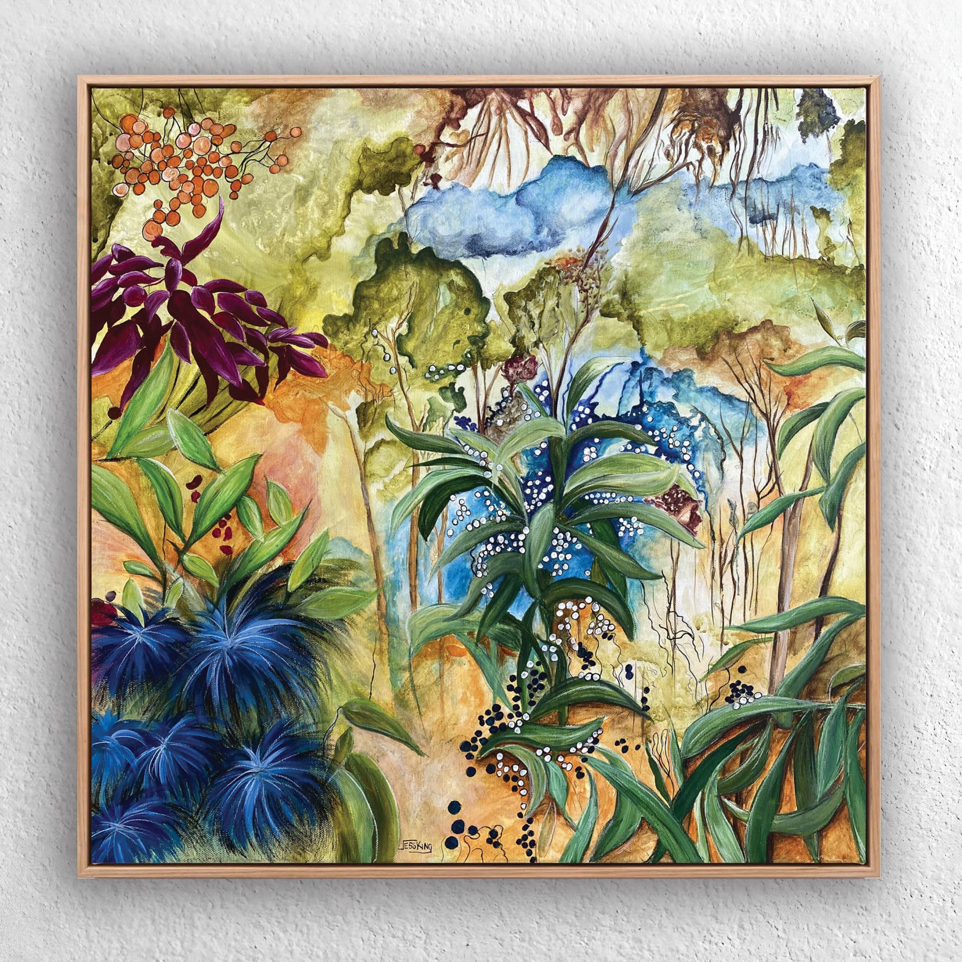 "Aussie Bush 2 Abstract" Art Print