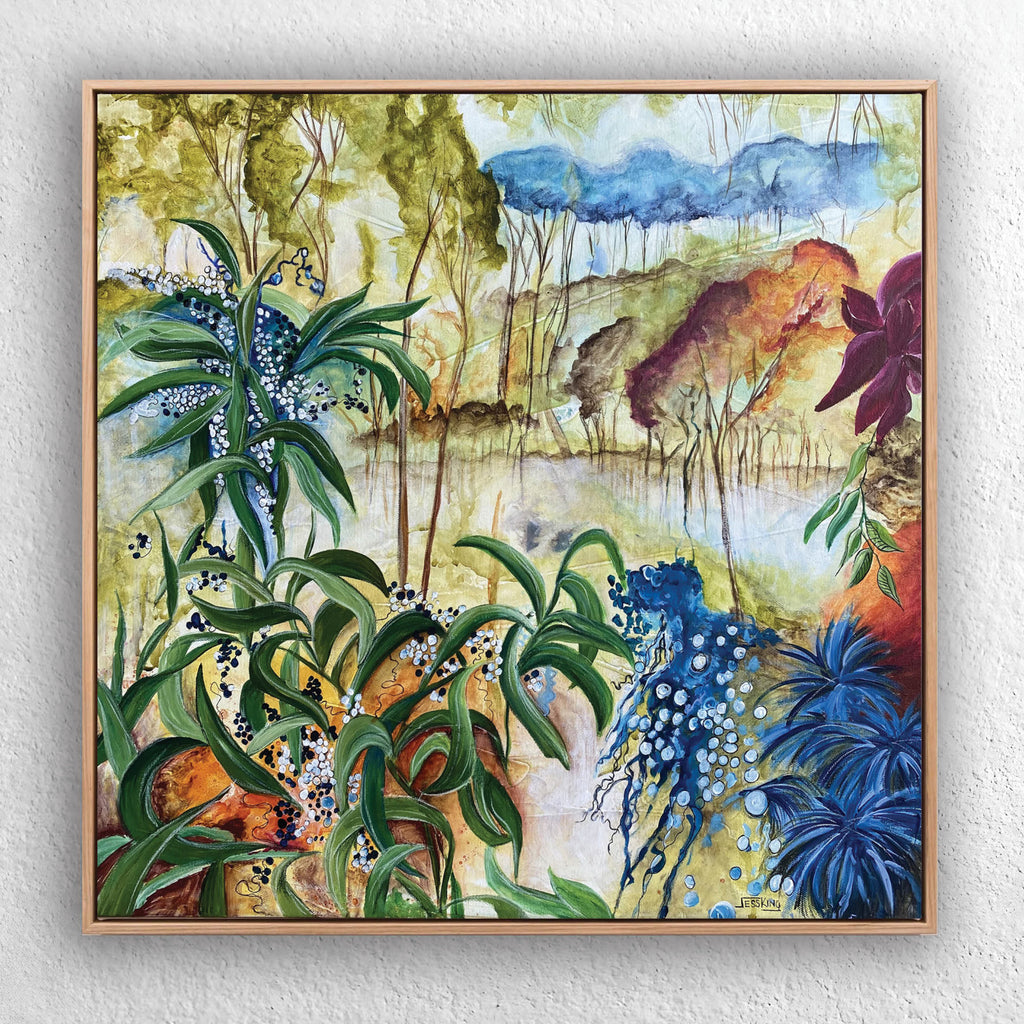 "Aussie Bush 3 Abstract" Art Print