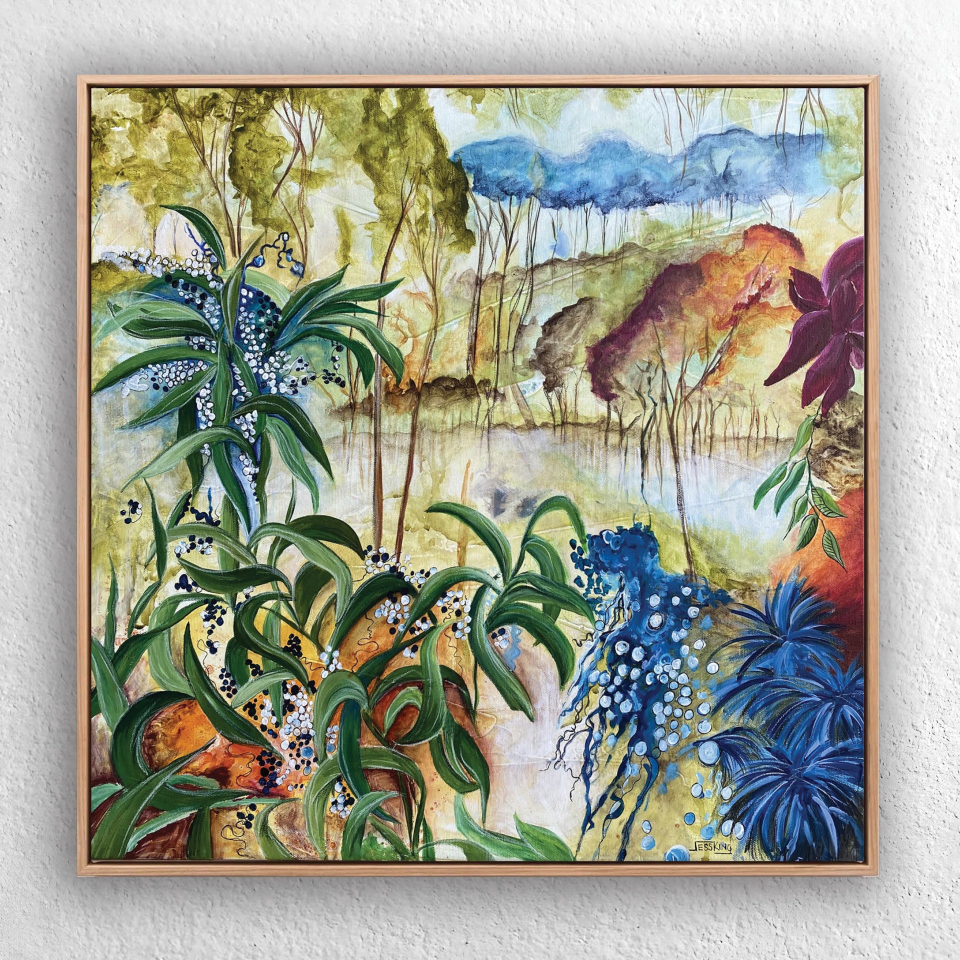 "Aussie Bush 3 Abstract" Art Print
