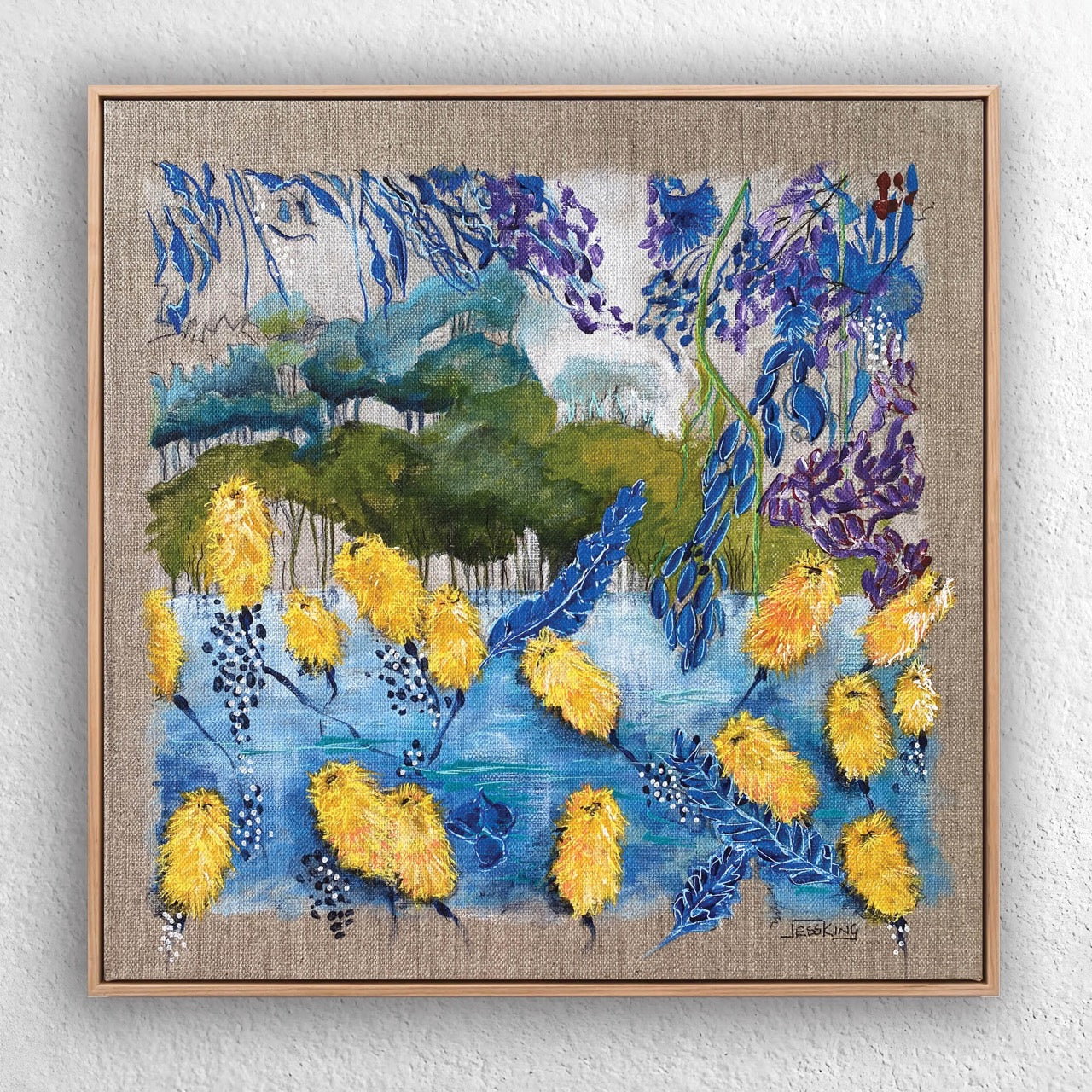 "Aussie Bush 6 Yellow Banksia" Art Print
