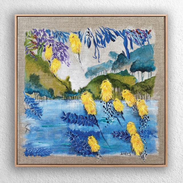 "Aussie Bush 8 Yellow Banksia" Art Print