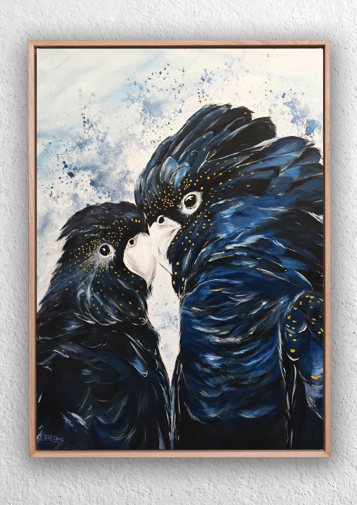 "Black Cockatoo Love" Art Print