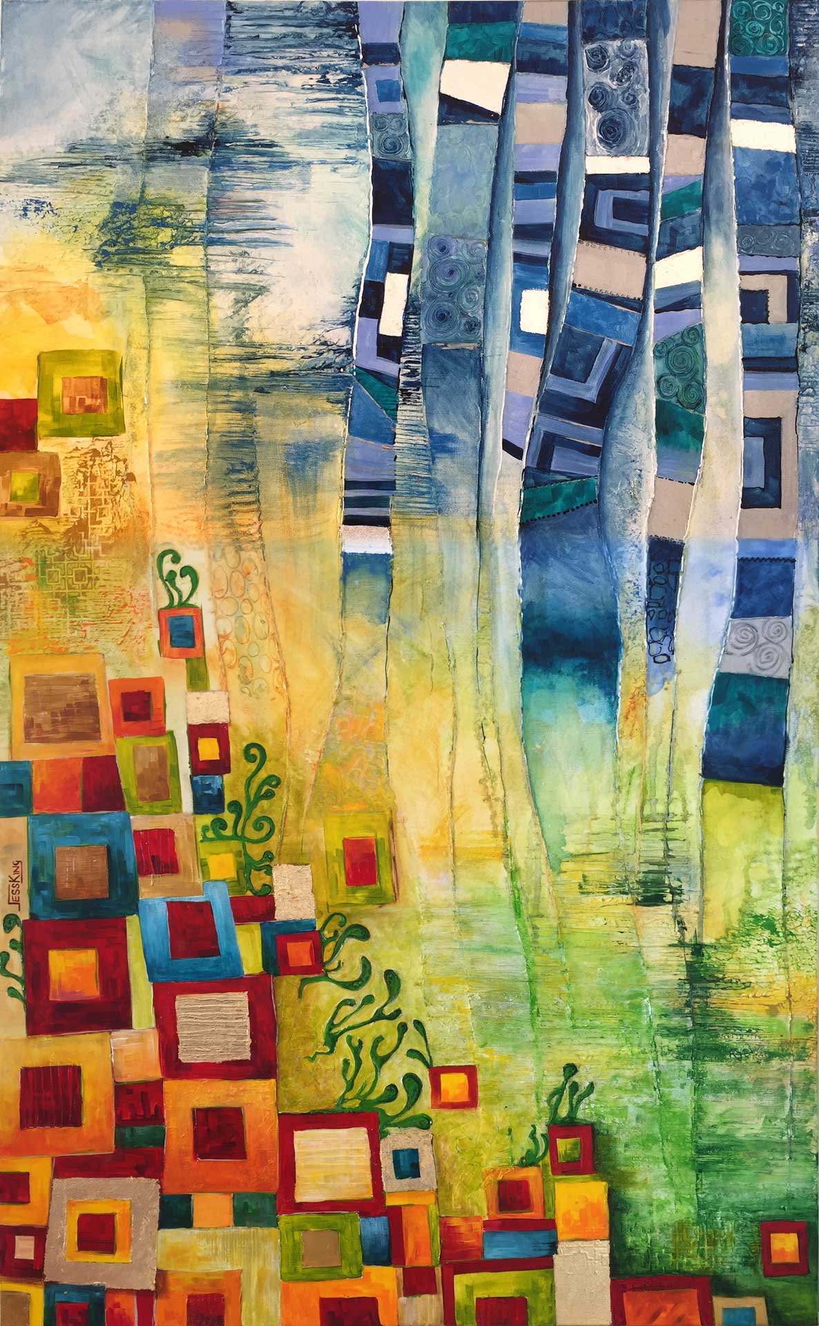 "Heaven to Earth Klimtish Style" Art Print
