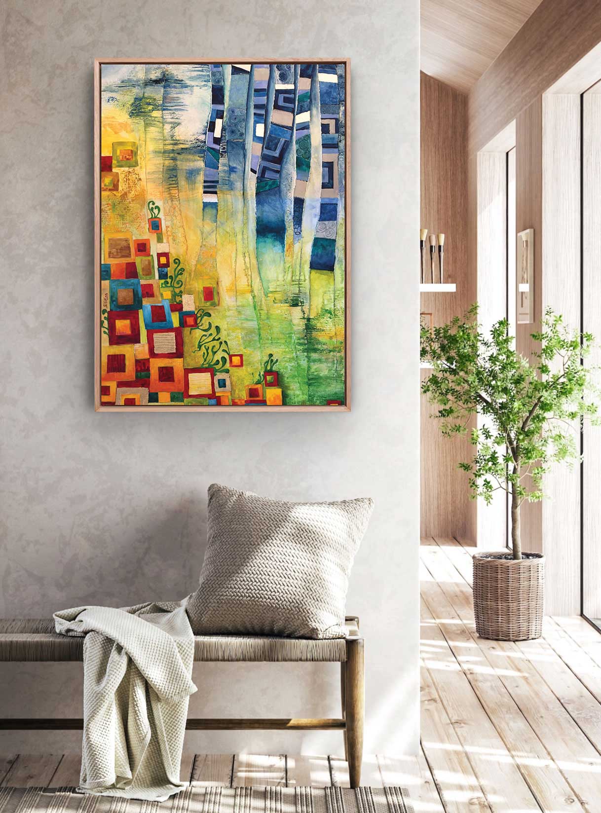 "Heaven to Earth Klimtish Style" Art Print