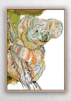 "Koala Bear Zen Drawing" Art Print