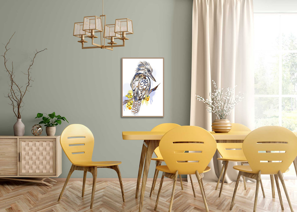 "Kooka colour - Kookaburra" Art Print
