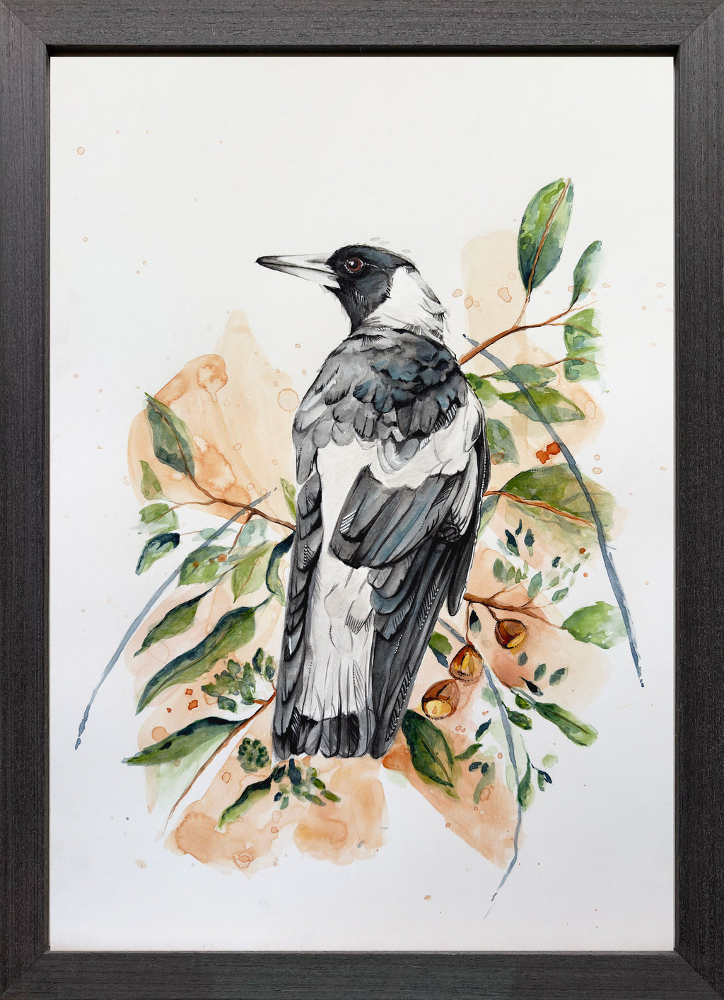Maggie the Magpie Watercolor