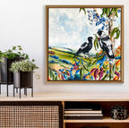 Magpie Romance Artwork - Two magpies in nature