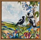 Magpie Romance Artwork - Two magpies in nature