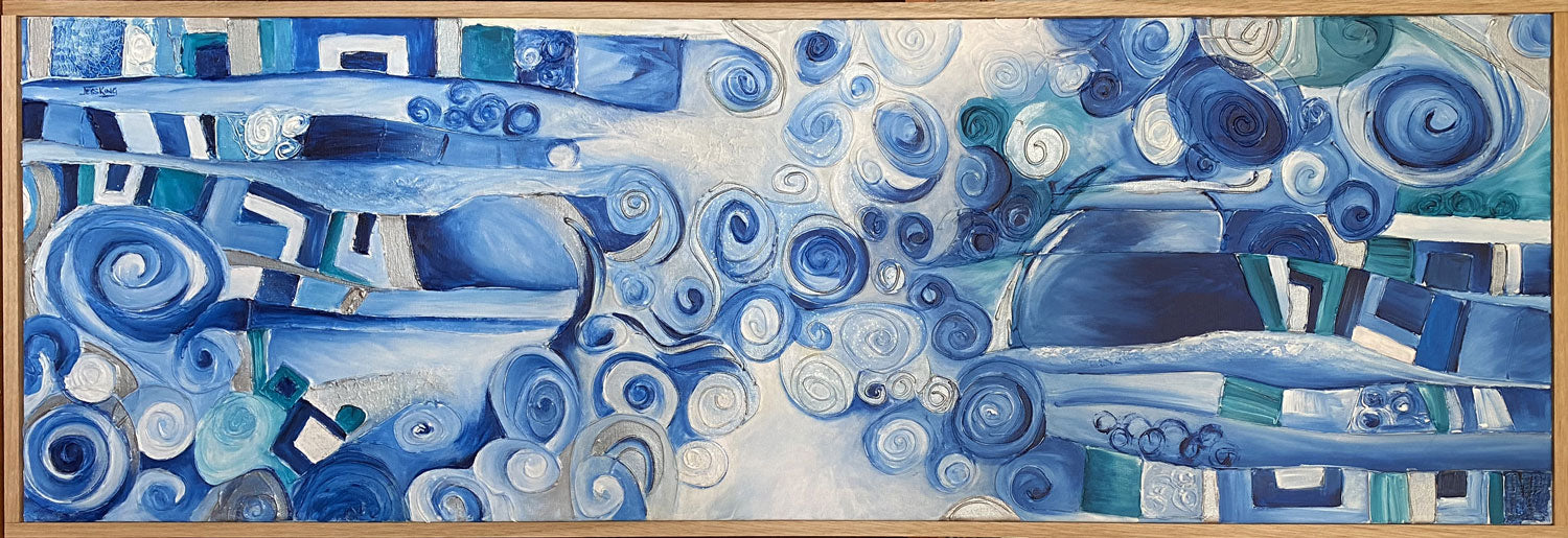 "Meet Me in the Middle Abstract" Canvas Art Print Abstract Jess King Artist Meet-Me-In-The-Middle-web-Jess-King_artist