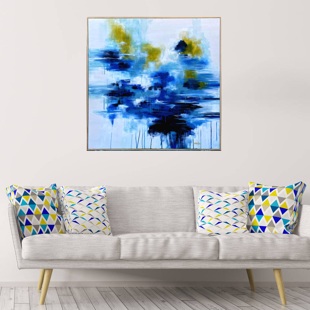 "Misty River Abstract" Canvas Art Print Abstract Jess King Artist Misty-River-square
