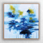 "Misty River Abstract" Canvas Art Print Abstract Jess King Artist Misty_River_framed
