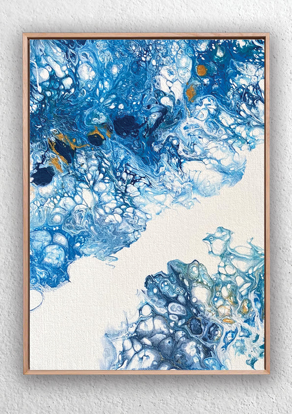 "Ocean Flow Abstract" Triptych Canvas Art Print Abstract Jess King Artist Oceanflow-1-art-print-jess-king-art