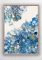 "Riverlife Abstract" Triptych Canvas Art Print Abstract Jess King Artist Riverlife-1-wall-decal-jess-king-artist