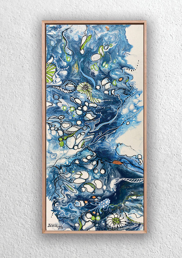 "Riverlife Abstract" Triptych Canvas Art Print Abstract Jess King Artist Riverlife-affordable-art-print-jess-king-art