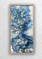 "Riverlife Abstract" Triptych Canvas Art Print Abstract Jess King Artist Riverlife-affordable-art-print-jess-king-art