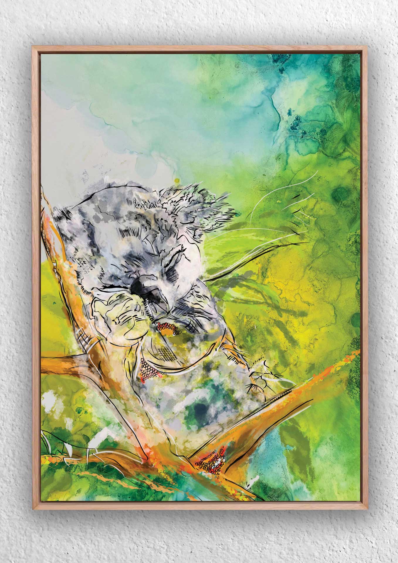 "Sleepy Koala Bear" Art Print