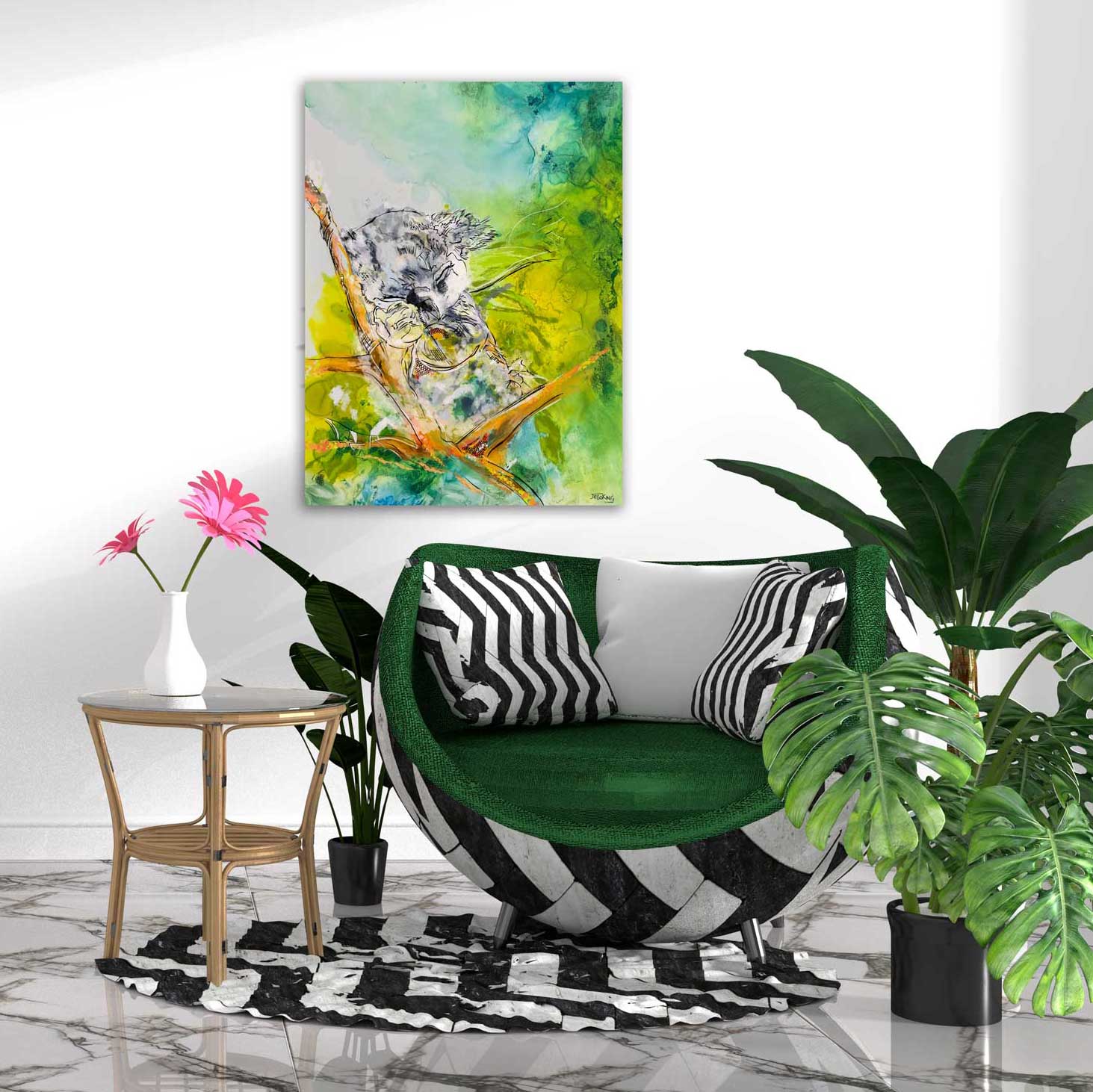 "Sleepy Koala Bear" Art Print