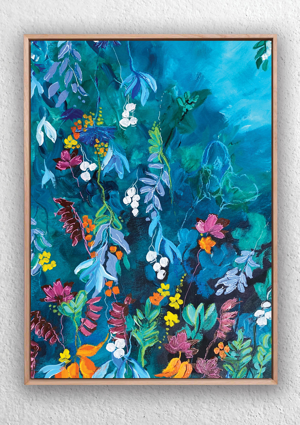 "Spring into Summer Garden" Canvas Art Print Abstract Jess King Artist Spring-into-summer-garden-affordable-art-print-by-Jess-king-artist