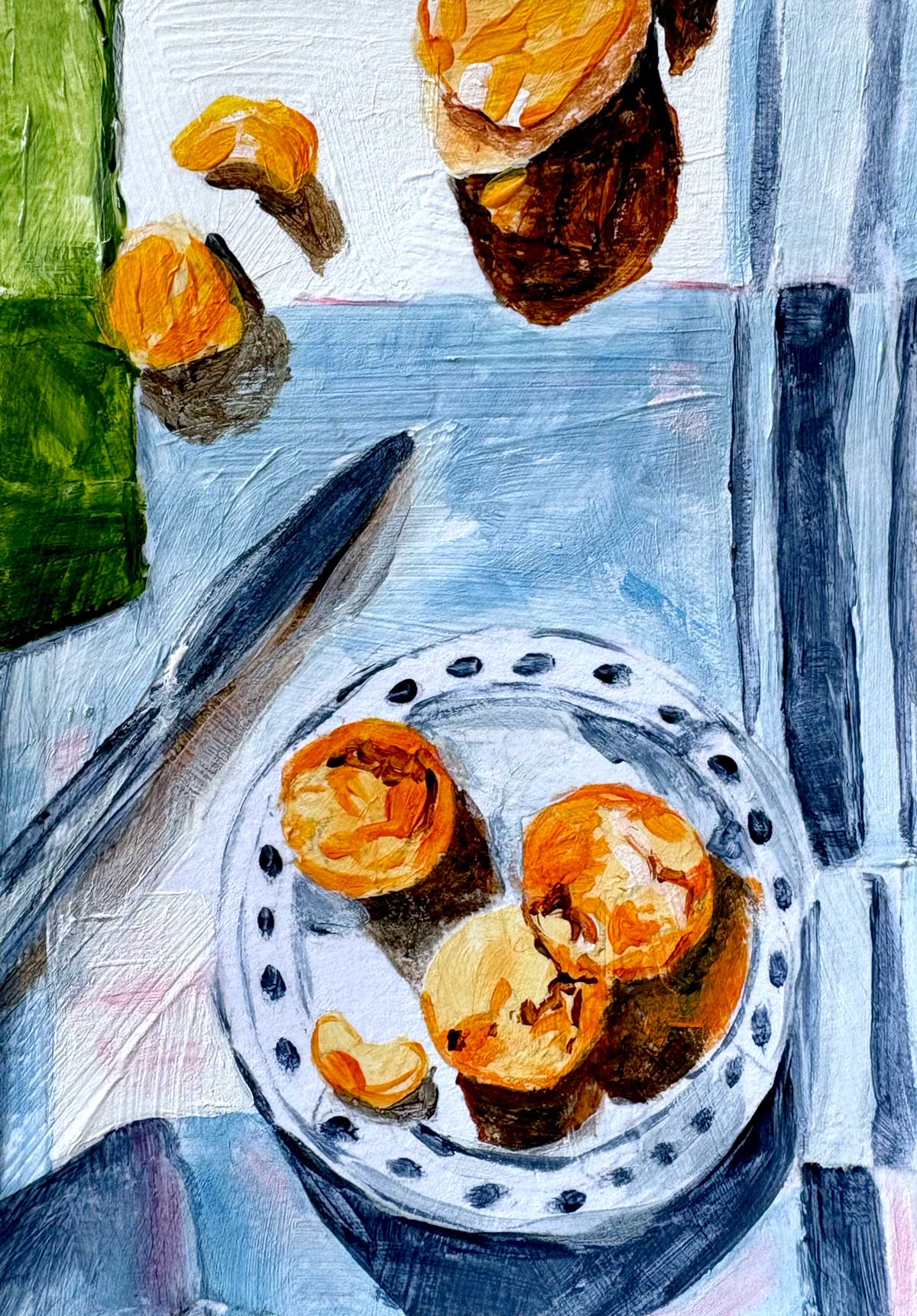 Tiny Treasure Orange Slice Original Still Life