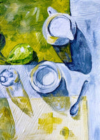 Tiny Treasure Pears and Tea Original Still Life