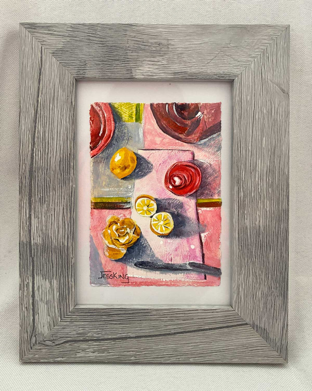 Tiny Treasure Red Vase Original Still Life