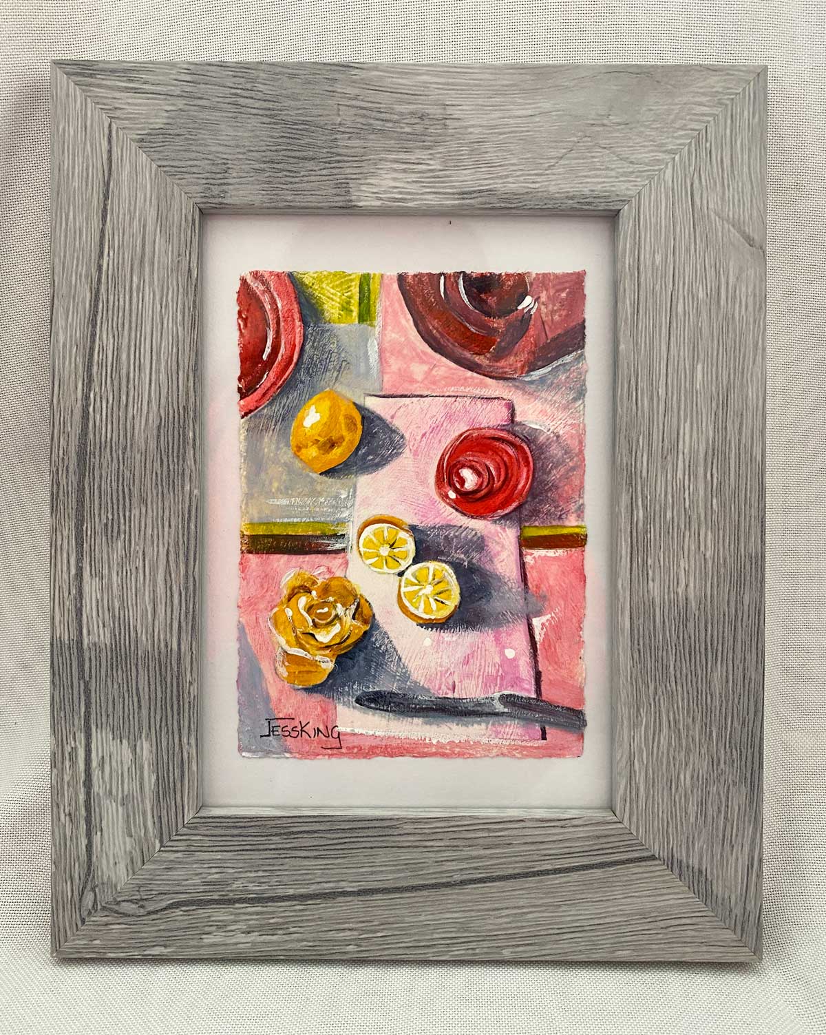 Tiny Treasure Red Vase Original Still Life