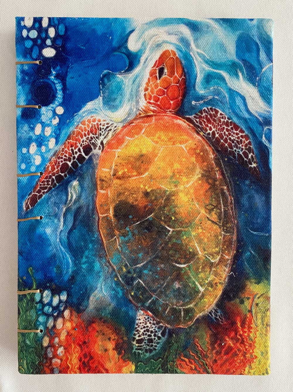 Blank A5 Art Journal | Turtle Cover Journal Jess King Artist Turtle-journal-Jess-King-cover