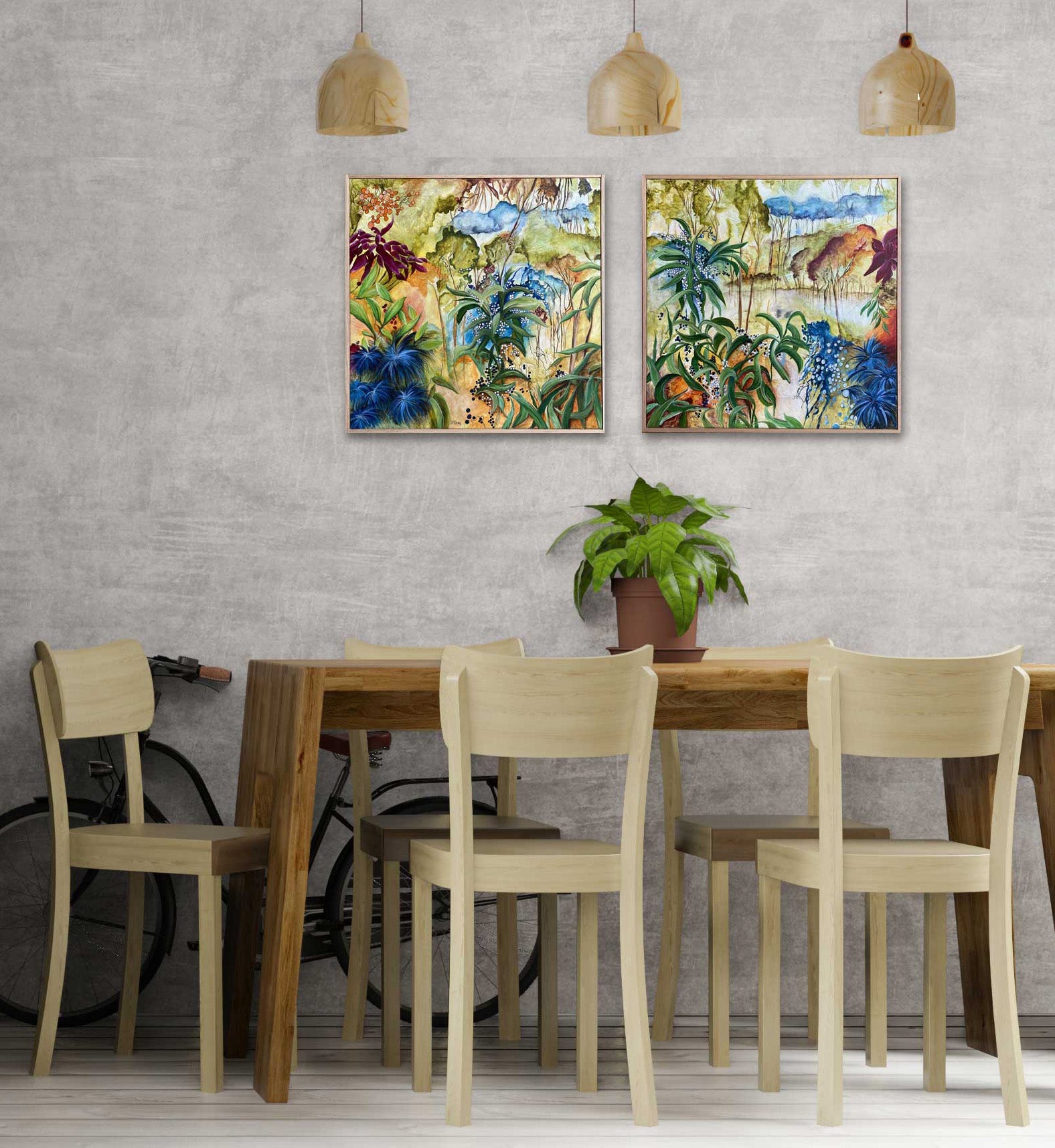 "Aussie Bush 2 Abstract" Art Print